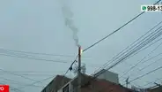San Miguel: se reporta cortocircuito en cables de vía pública