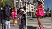 "Toda una divinidad": Barbie peruana camina por calles de Huancayo y sorprende a fans