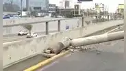 Miraflores: caída de poste de empresa telefónica generó congestión vehicular en Vía Expresa