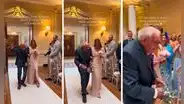 Joven le pide a su abuelo de 95 años que arroje las flores en su boda: "Tan dulce"