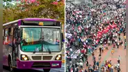 Servicio 404 del Corredor Morado desvía su recorrido por manifestaciones en el Centro de Lima