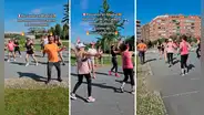 ¡La cumbia traspasa fronteras!: peruano enseña a bailar a españolas a ritmo de Agua Bella