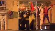 El 'Hombre araña' se hizo presente en 'Marcha Nacional' contra el Gobierno: "En Perú nunca te aburres"