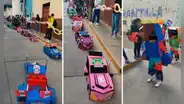 “Parece Cusco": decenas de niños encantan al desfilar disfrazados de Transformers en La Libertad
