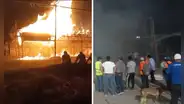 Cusco: voraz incendio casi destruye feria de Sambaray