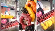 ¡Picarones de fresa y maiz morado en Doña Ninas! ¿Cómo llegar a la dulcería viral y cuánto cuestan?