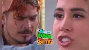 'Al fondo hay sitio': 'Patty' se enojó con Joel por arruinar su cita y le tiró comida en la cabeza