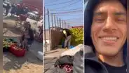 Rivera sorprendió a sus padres visitándolos donde venden naranjas tras disputar el clásico
