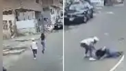 Chorrillos: delincuente forcejea y arrastra a ciudadana para robarle sus pertenencias