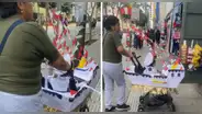 Madre convierte el coche de su hijo en barco y usuarios reaccionan : “Es el Huasquitar con Graucito”