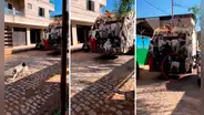 Perrito ‘trabaja’ de recolector de basura y usuarios reaccionan: “Para que Firulais pague sus croquetas”