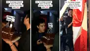 Joven cumple años el 28 de julio y familia le canta el himno nacional en vez de 'Happy birthday'