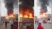 VES: reportan incendio de grandes proporciones en una casa de Villa El Salvador