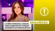 Miss Venezuela no murió, sino la modelo Ariana Viera
