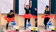 Joven se pone curiosa prenda para la presentación de su curso: “Cuando estudias Educación Inicial”