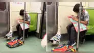 Niño genera ternura al viajar en tren con su pato en la mochila: “La mejor compañía”