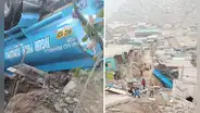 Puente Piedra: camión cisterna de agua cayó sobre 3 viviendas y las destruyó luego de despistarse