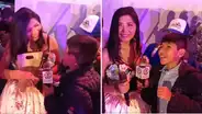 Yarita Lizeth fue sorprendida antes de show por niño reportero del Vraem: “¡Háblanos de tu vida!”