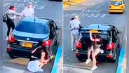 Hombre esconde a su amante en la maletera de su auto mientras su pareja lo confronta