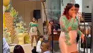 Azucena Calvay: cantante celebró su baby shower en familia y así lució la lujosa fiesta
