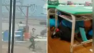 Carabayllo: policías y cobradores de cupos desatan balacera frente a colegio