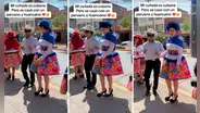 Cubana se casa con huancaíno y se anima a dar unos pasitos de huaino en fiesta de Santiago