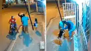 Padre sufre asalto frente a su pequeña hija y delincuentes le disparan antes de escapar en moto
