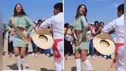 Luciana Fuster llegó a Piura y sorprendió al bailar marinera con un niño: "Hermosa reina"