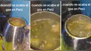 “Solo en Perú”: se le acaba el gas y se hace viral por hervir sus alimentos de peculiar manera