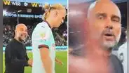 Guardiola golpeó cámara de TV: la agresión del DT del Manchester City tras recriminar a Haaland