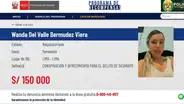 Mininter ofrece S/150.000 por ubicación de Wanda del Valle, tras amenazas de muerte a coronel PNP