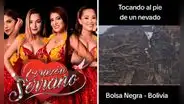 Corazón Serrano se presentó en una mina de Bolivia a casi 5.000 msnm al pie de un nevado