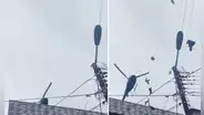 Ropa de un cordel sale volando tras paso de helicóptero sobre edificio: “Vistió a todo el vecindario”