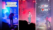 Sebastián Yatra emociona al colocarse la bandera de Arequipa mientras canta 'Tacones rojos'