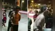 VES: atrapan a ladrón, lo amarran en un poste e intentan lincharlo tras robar taller