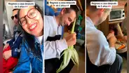 Peruana trae a su esposo italiano y le enseña a pelar choclo por primera vez