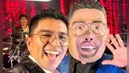 ¡Igualitos!: Christian Yaipén encontró a su 'doble' durante show de Grupo 5 en Tumbes
