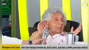 ¡Nunca es tarde! A sus 100 años, adulta mayor cuenta sobre su regreso a la universidad