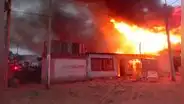 Reportan incendio de gran magnitud en vivienda de calle Mama Ocllo en Villa María del Triunfo