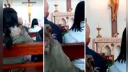 Feligreses van a iglesia y encuentran a perrito oficiando la misa: “Padre Firulais”