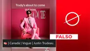 Primer Ministro de Canadá, Justin Trudeau, no posó en traje rosa para Vogue: es una imagen generada por IA