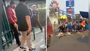 Plaza Norte: 50 encapuchados agredieron a ambulantes y destrozaron su mercadería