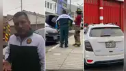 Policía agrede a bombero que le exigió que mueva su auto mal estacionado en puerta de estación