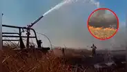 Incendio consume grandes extensiones de totorales en lago Titicaca