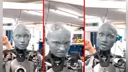 El robot ‘Ameca’ se ve en un espejo por primera vez y sorprende con inesperadas reacciones