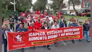 Obreros de construcción civil protestan a nivel nacional para exigir aumento de sueldos