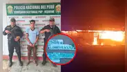 Loreto: joven es detenido tras incendiar su colegio y hacer pinta senderista