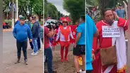 Paraguayo se vuelve viral por su reacción al ver a un grupo de hinchas peruanos: “Qué mirada”