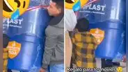 "Ese regalo dura 20 años": obsequian tanque de agua en boda de Huancayo y causan sensación