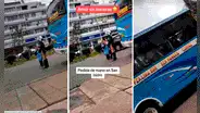 Cobrador peruano se arrodilla frente a policía en San Isidro para evitar papeleta y se vuelve viral